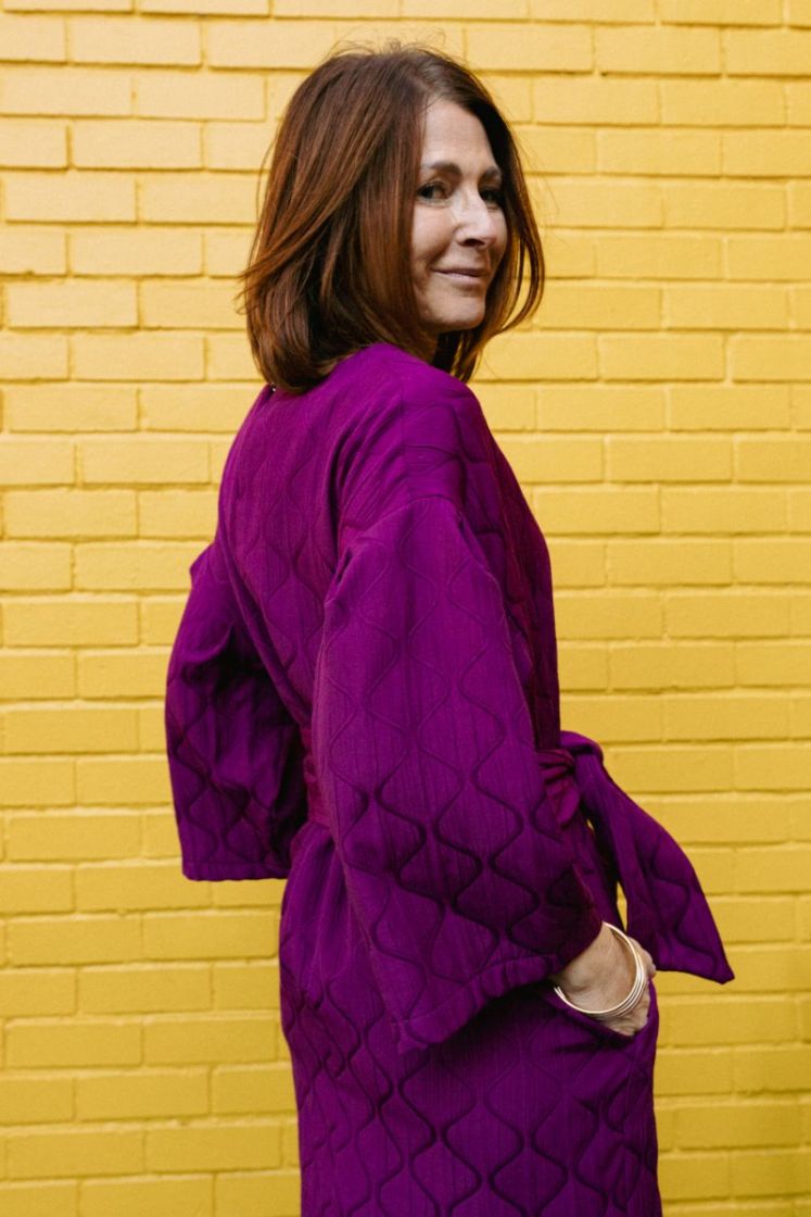 Eva robe matelasse PURPLE