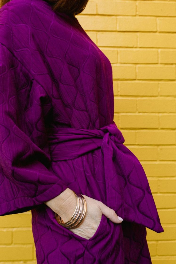 Eva robe matelasse PURPLE