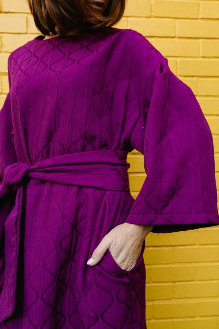 Eva robe matelasse PURPLE
