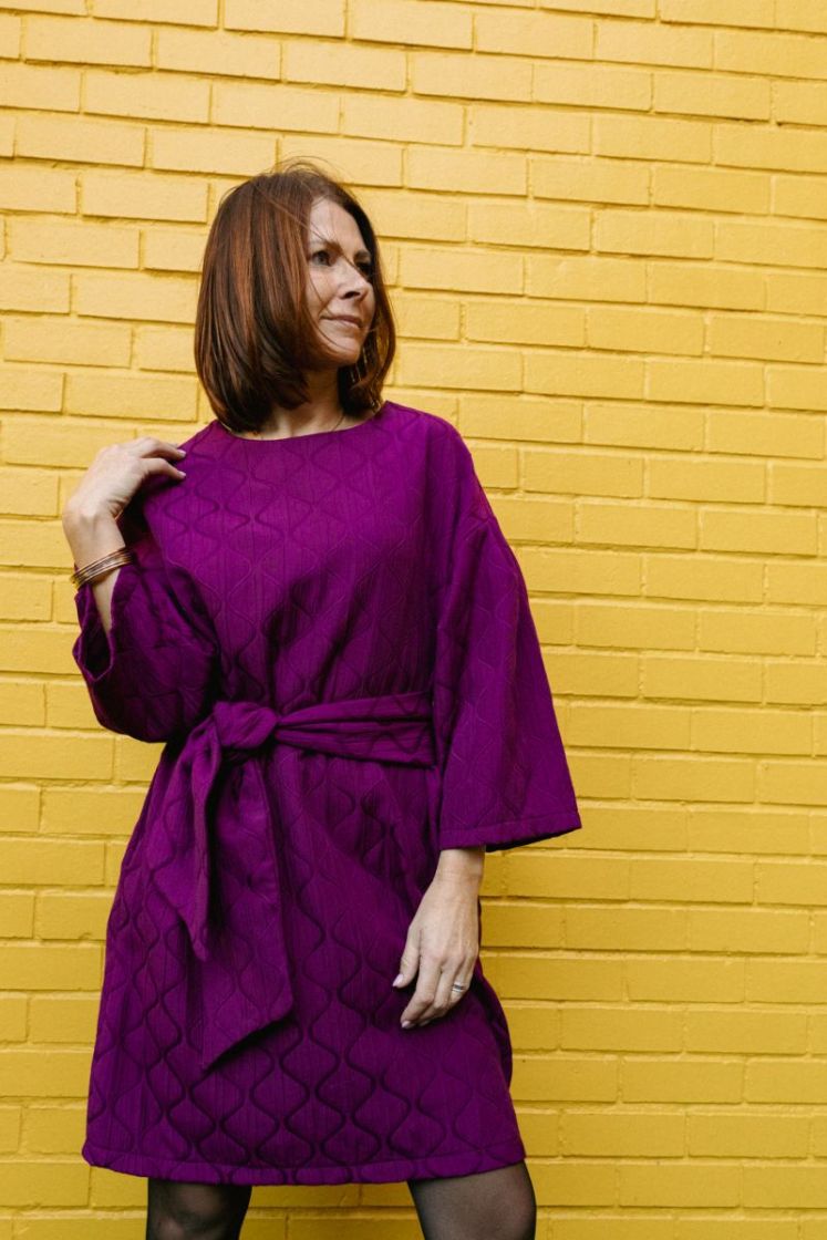Eva robe matelasse PURPLE